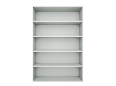 White Bookshelf, 35 x 77 in.